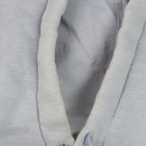 Nike Men Blue Pullover Hoodie S Fleece Logo Drawstring Regular Fit