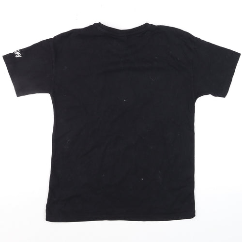 Wednesday Girls Black Graphic T-Shirt 10-11 Years Cotton Gothic Style