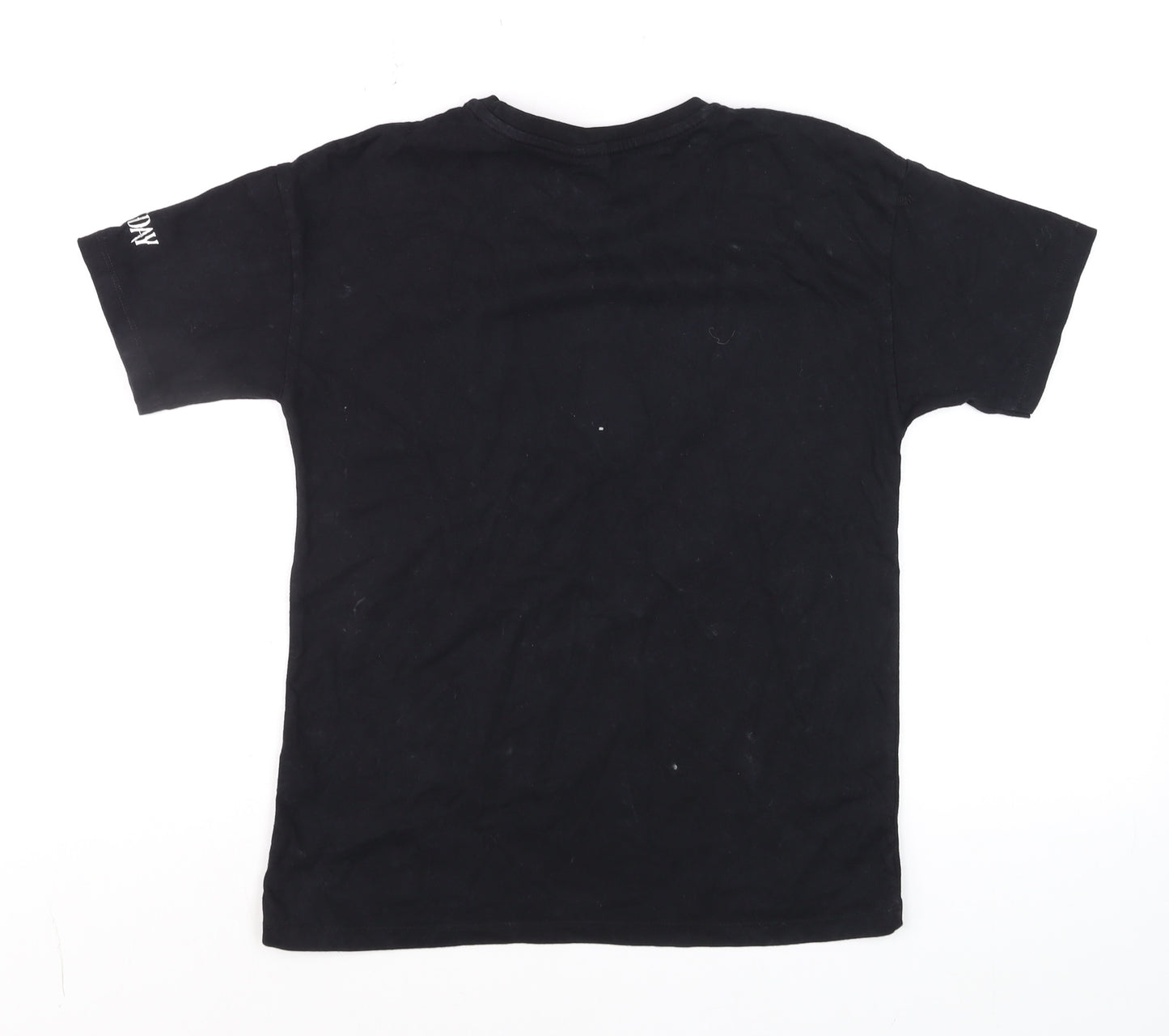 Wednesday Girls Black Graphic T-Shirt 10-11 Years Cotton Gothic Style