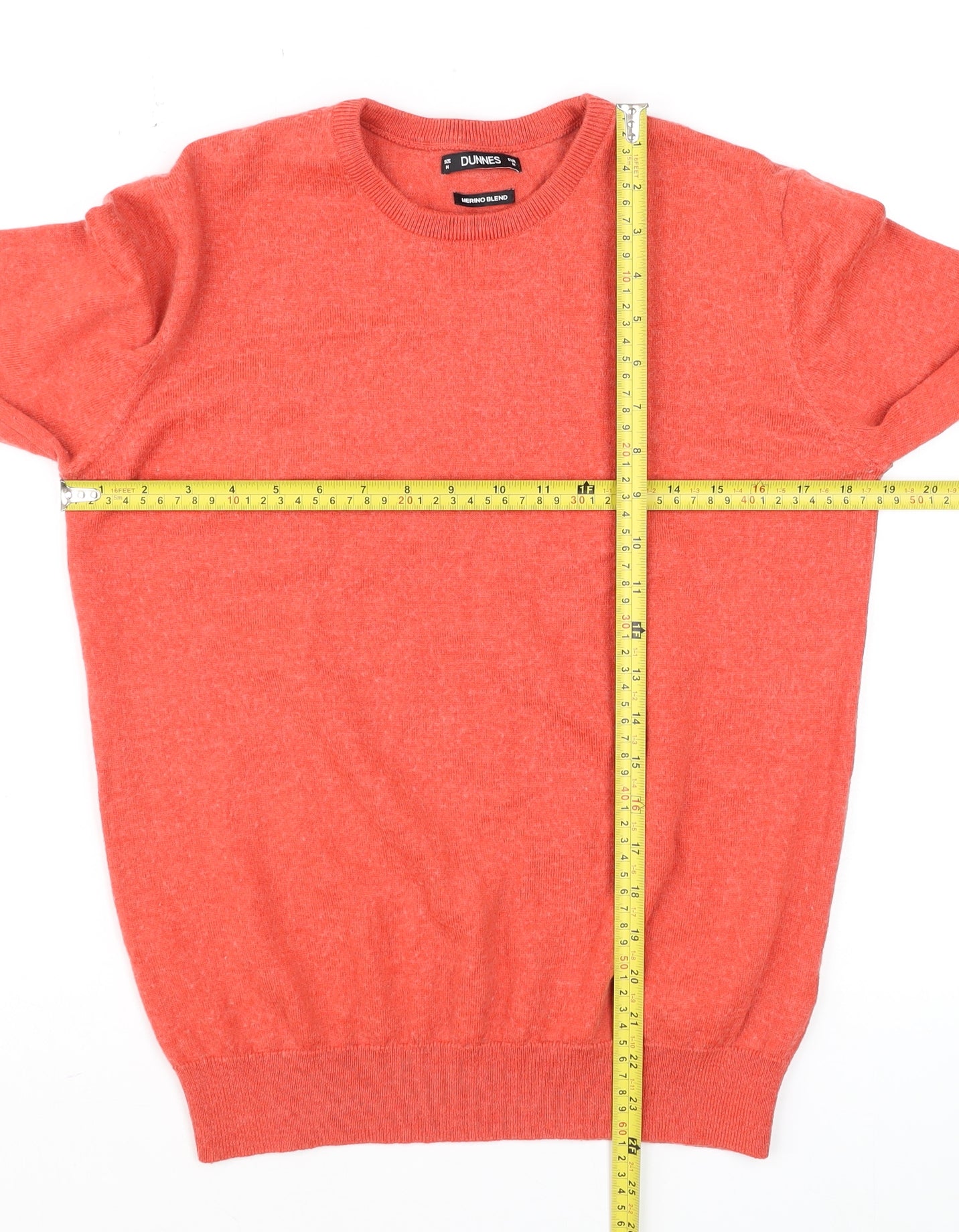 Dunnes Men’s Orange Merino Blend Crew Neck Jumper Size M