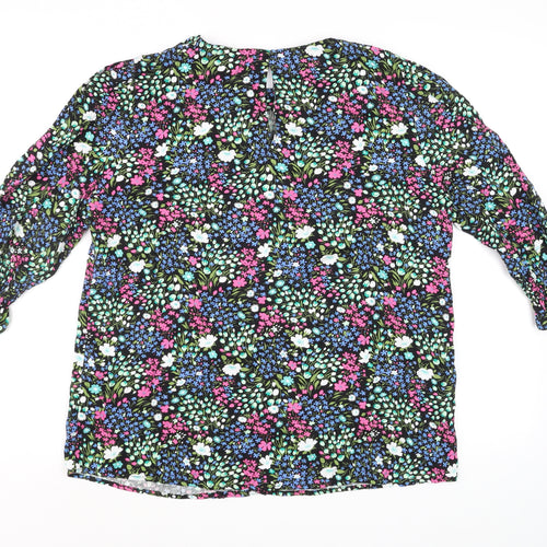 Love & Rose Womens Multicoloured Floral Tunic Blouse UK 14