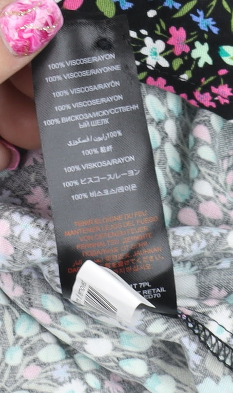 Love & Rose Womens Multicoloured Floral Tunic Blouse UK 14