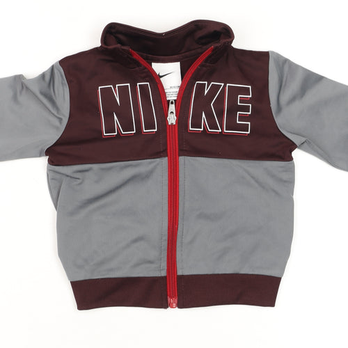 Nike Unisex Baby Grey Track Jacket 18 Months Colourblock Zip-Up