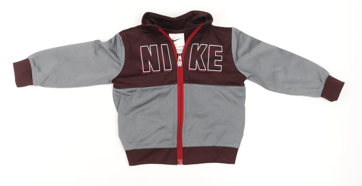 Nike Unisex Baby Grey Track Jacket 18 Months Colourblock Zip-Up