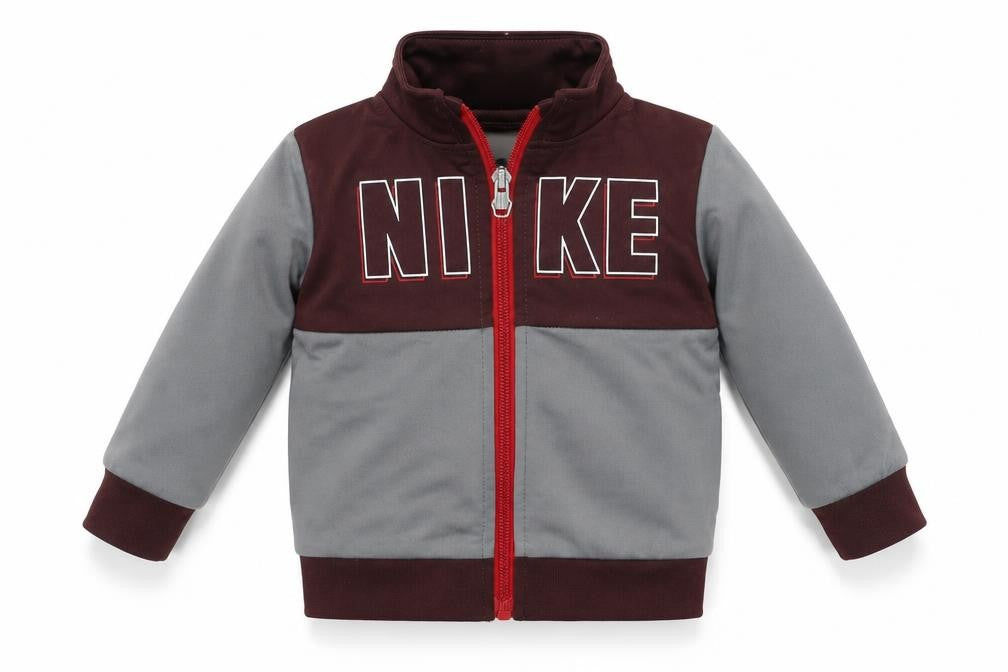 Nike Unisex Baby Grey Track Jacket 18 Months Colourblock Zip-Up