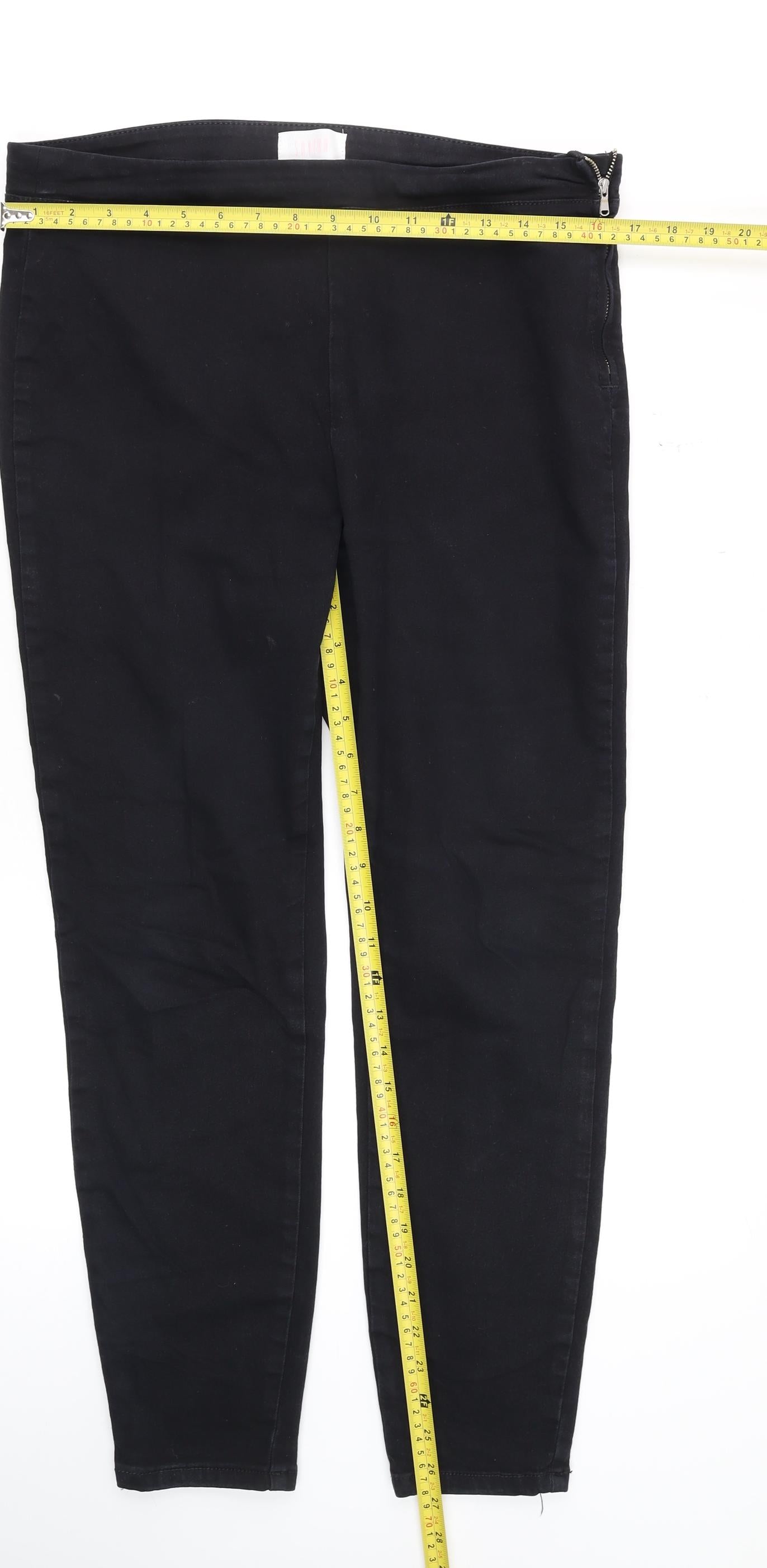 Savida Women's Black Skinny Stretch Jeans Size 14