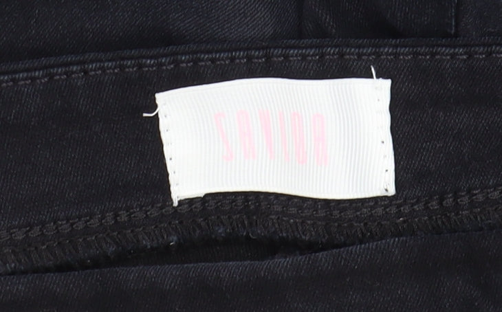 Savida Women's Black Skinny Stretch Jeans Size 14