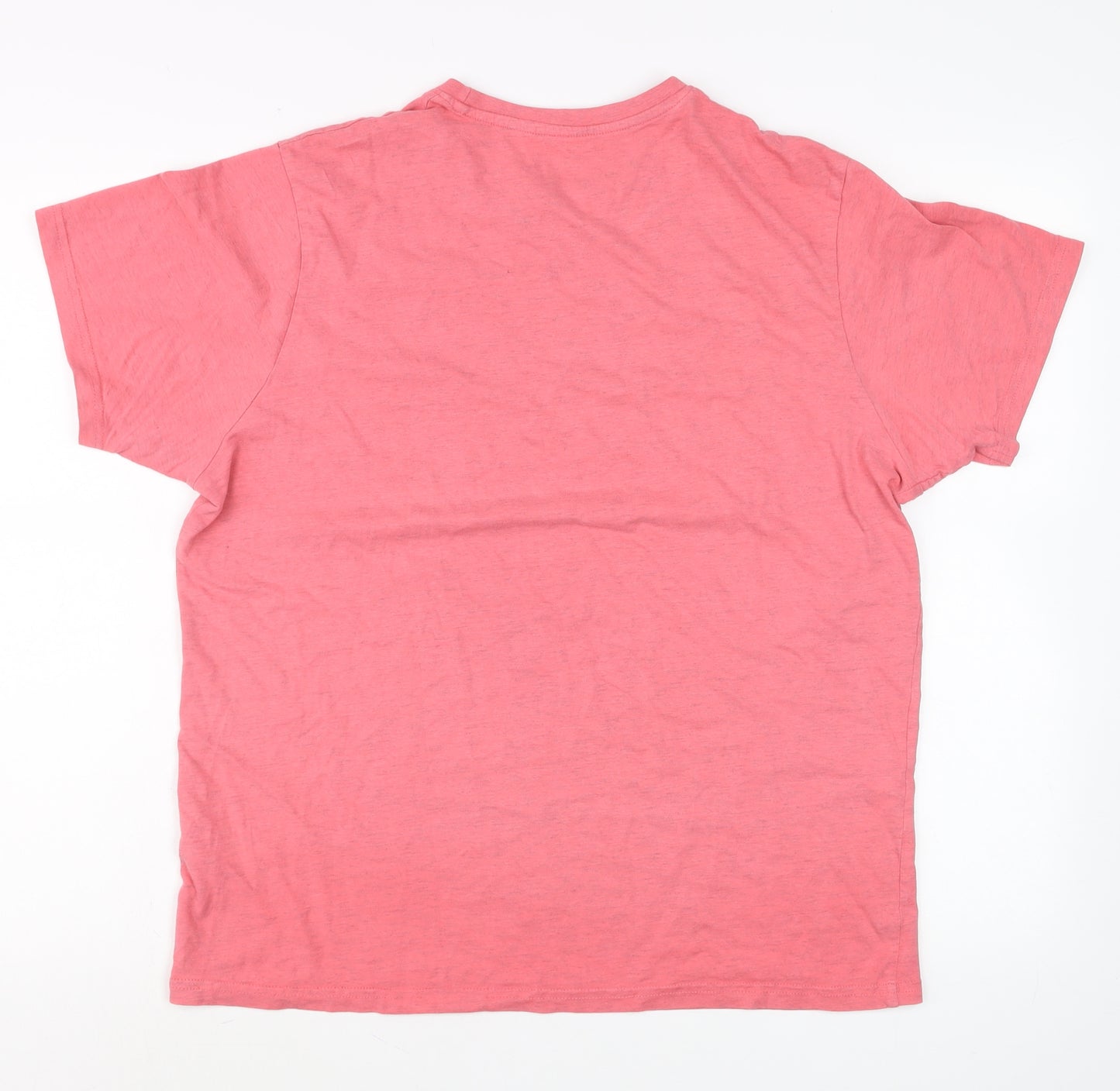 Dunnes Stores Men's Pink Sunset Wanderer Regular Fit Cotton T-Shirt M