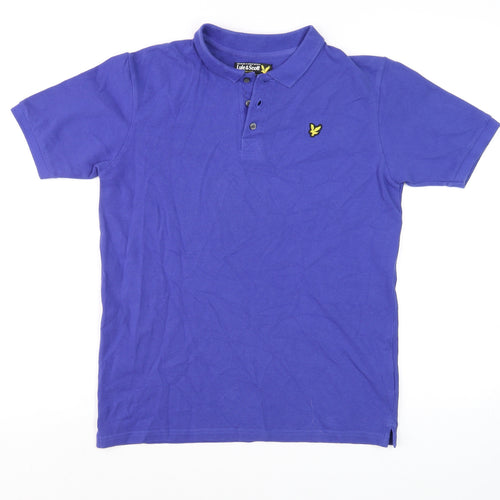 Lyle & Scott Junior Blue Cotton Polo Shirt 14 Years Regular Fit