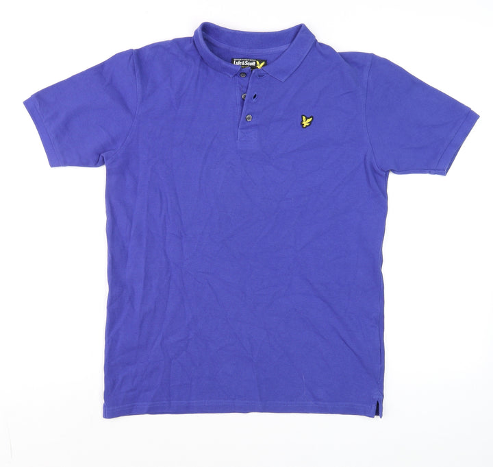 Lyle & Scott Junior Blue Cotton Polo Shirt 14 Years Regular Fit