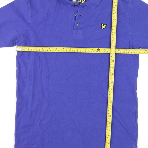 Lyle & Scott Junior Blue Cotton Polo Shirt 14 Years Regular Fit