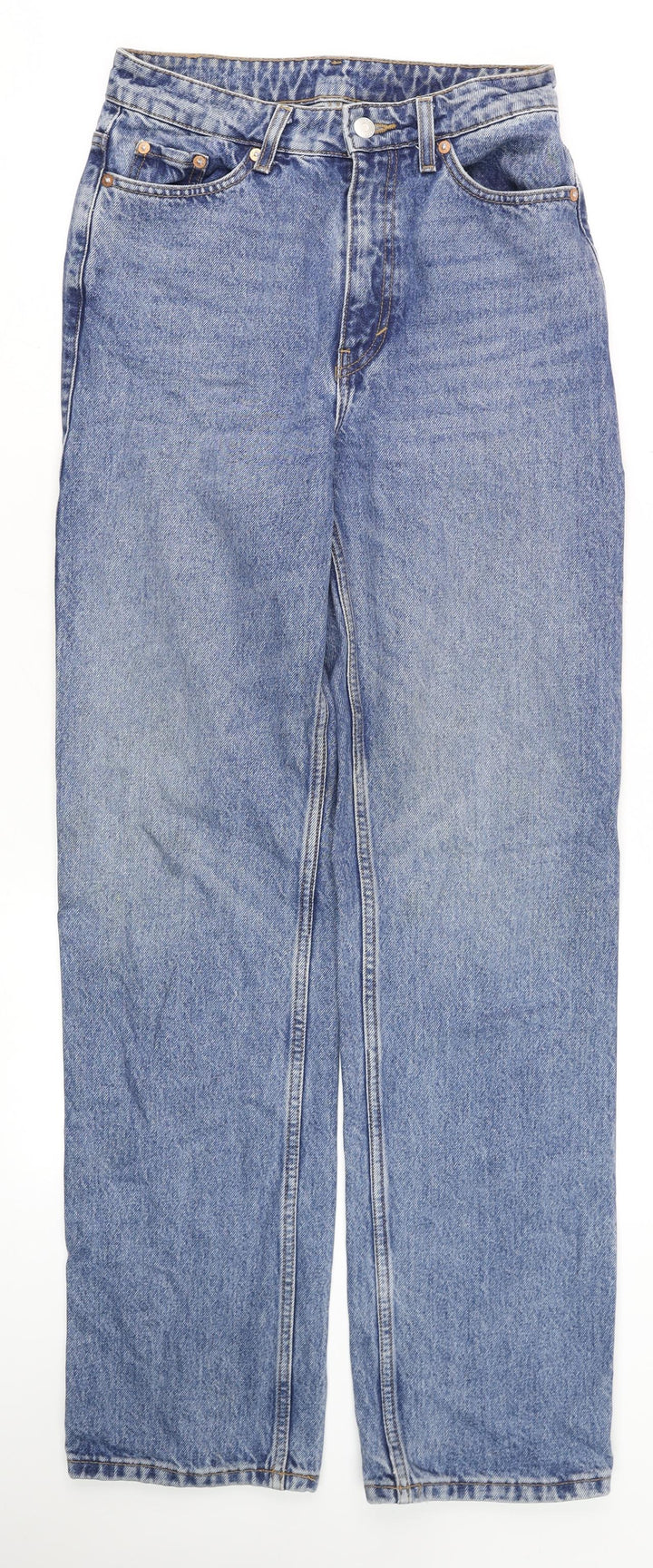 Weekday Men's Blue 26/32 Straight High Rise Denim Jeans