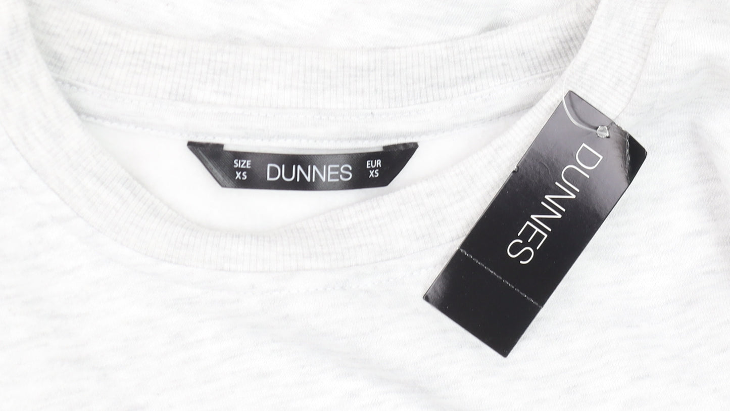 Dunnes Unisex Grey NY Graphic Sweatshirt XS Regular Fit