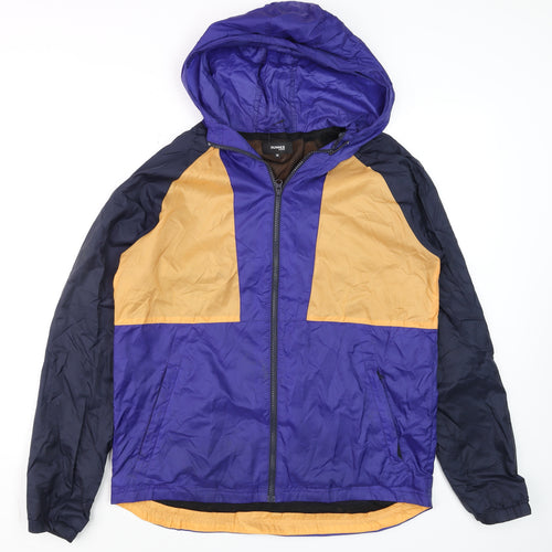 Dunnes Stores Men's Blue Windbreaker Hooded Jacket Size M