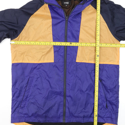 Dunnes Stores Men's Blue Windbreaker Hooded Jacket Size M