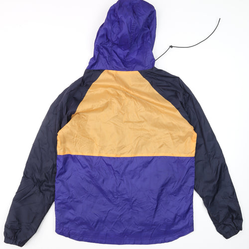 Dunnes Stores Men's Blue Windbreaker Hooded Jacket Size M