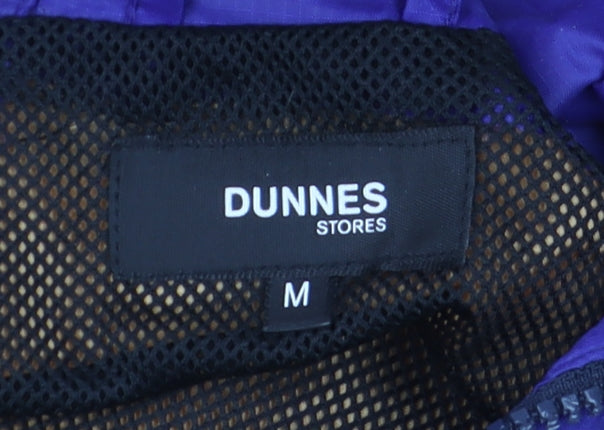 Dunnes Stores Men's Blue Windbreaker Hooded Jacket Size M
