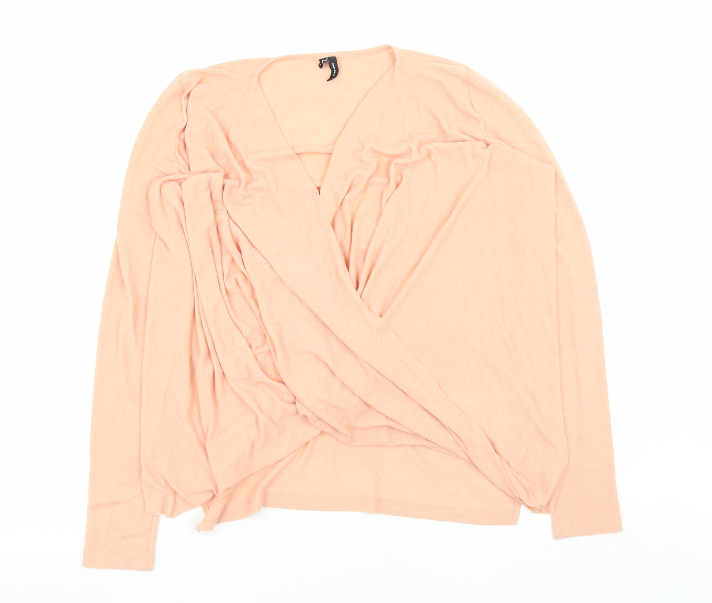 Vero Moda Women’s Pink Wrap V-Neck Long Sleeve Jumper Size S