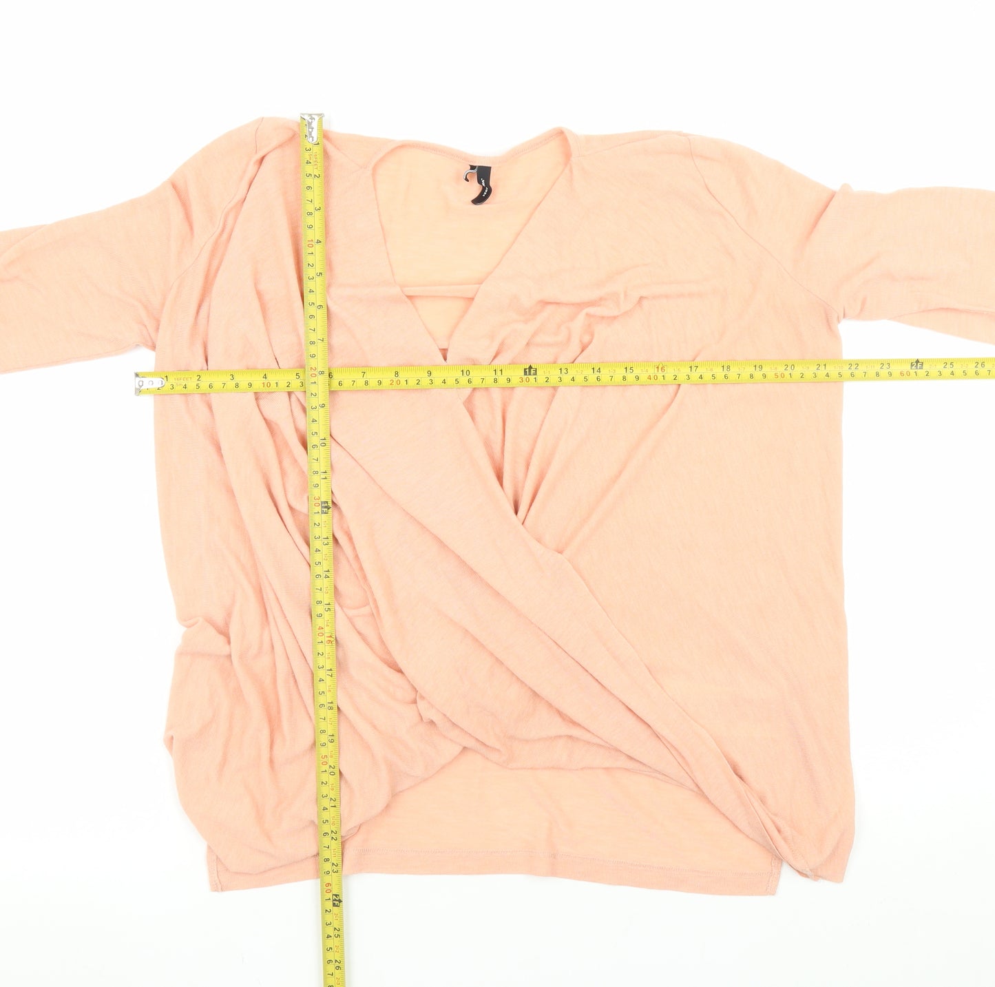 Vero Moda Women’s Pink Wrap V-Neck Long Sleeve Jumper Size S