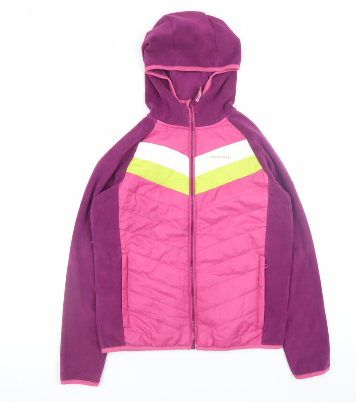 Craghoppers Girls Pink Hooded Quilted Puffer Jacket Age 13 EU 158