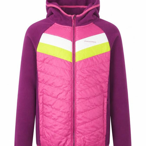 Craghoppers Girls Pink Hooded Quilted Puffer Jacket Age 13 EU 158