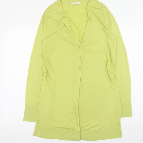 Marks and Spencer Womens Green V-Neck Long Sleeve Cardigan UK 14