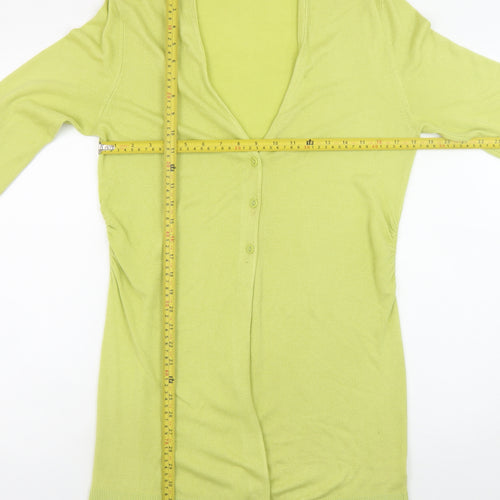 Marks and Spencer Womens Green V-Neck Long Sleeve Cardigan UK 14