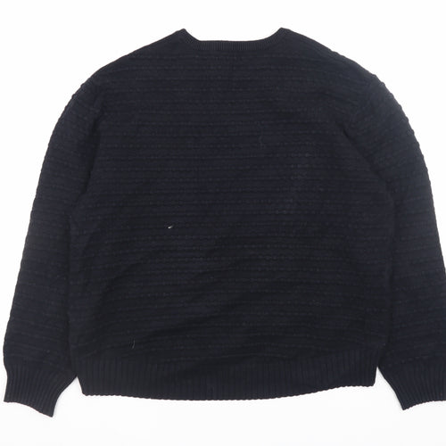 Albaray Women's Black Crew Neck Knit Jumper Size 10