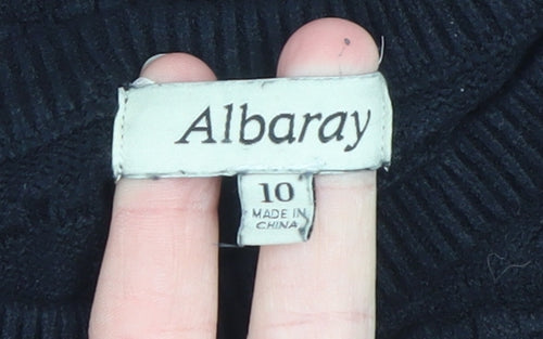 Albaray Women's Black Crew Neck Knit Jumper Size 10