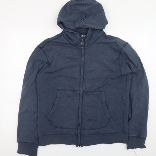 GAP Men's Blue Cotton Full Zip Hooded Jacket Size M
