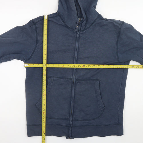 GAP Men's Blue Cotton Full Zip Hooded Jacket Size M