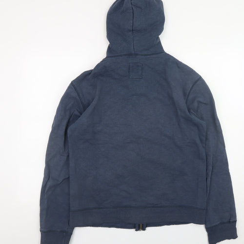 GAP Men's Blue Cotton Full Zip Hooded Jacket Size M