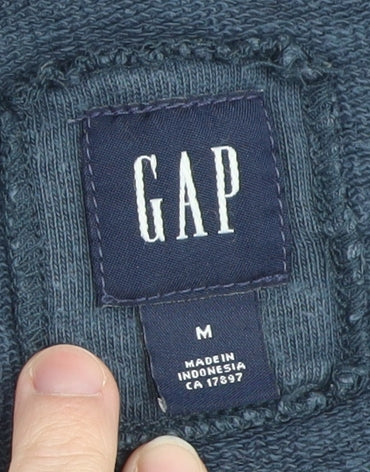 GAP Men's Blue Cotton Full Zip Hooded Jacket Size M