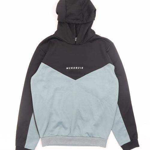 McKenzie Teens Black Pullover Hoodie Jumper Size L Cotton Blend