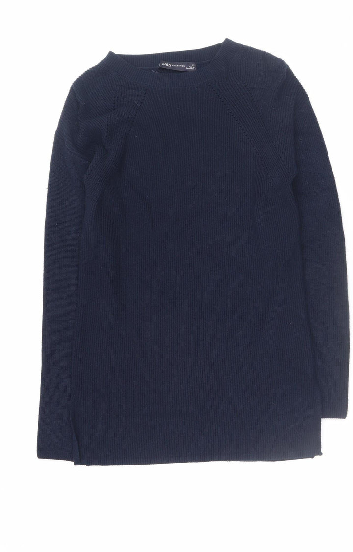 Marks and Spencer Women's Blue XS Jumper Dress Knit Long Sleeve