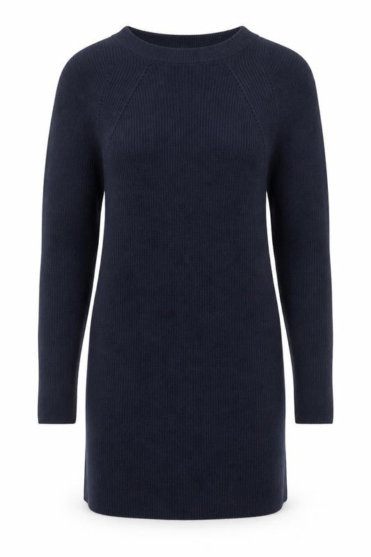 Front view of Marks & Spencer Women's Blue XS Jumper Dress Knit Long Sleeve