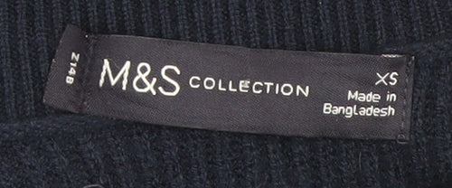 Marks and Spencer Women's Blue XS Jumper Dress Knit Long Sleeve
