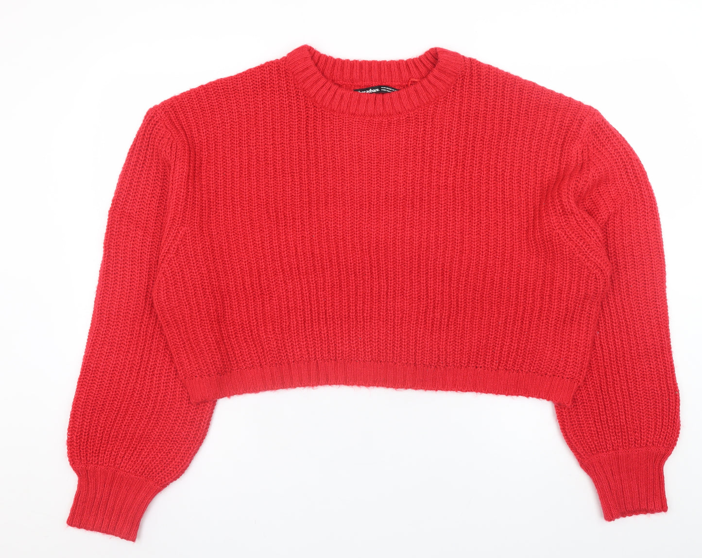 Threadbare Women’s Red Chunky Knit Crew Neck Jumper Size 12