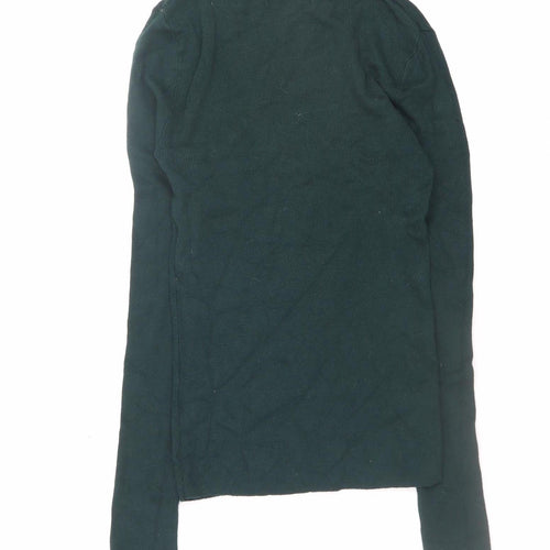 Primark Women's Green Roll Neck Slim Fit Jumper 2XS