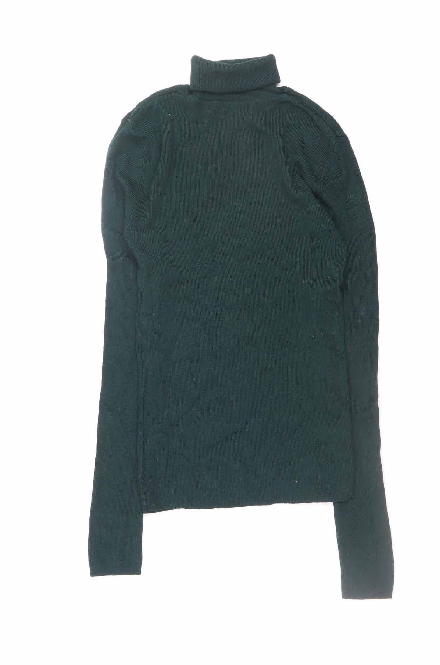 Primark Women's Green Roll Neck Slim Fit Jumper 2XS