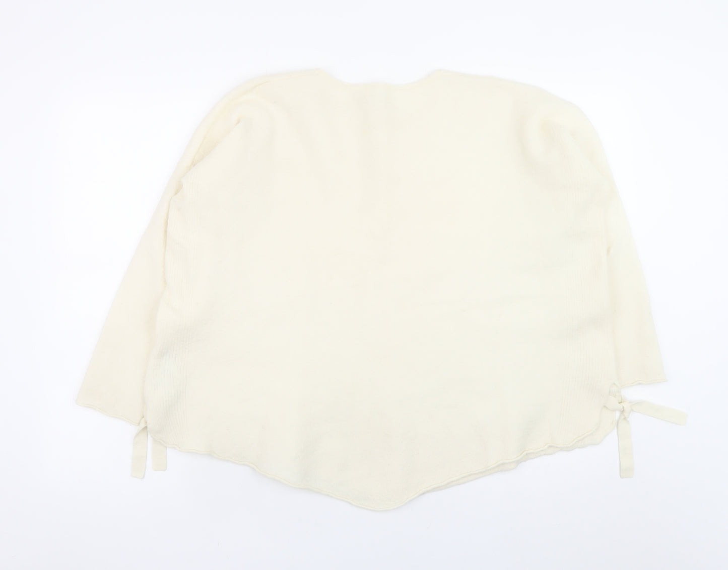 Masai Women Ivory Merino Wool Relaxed Fit Pullover Jumper Size S