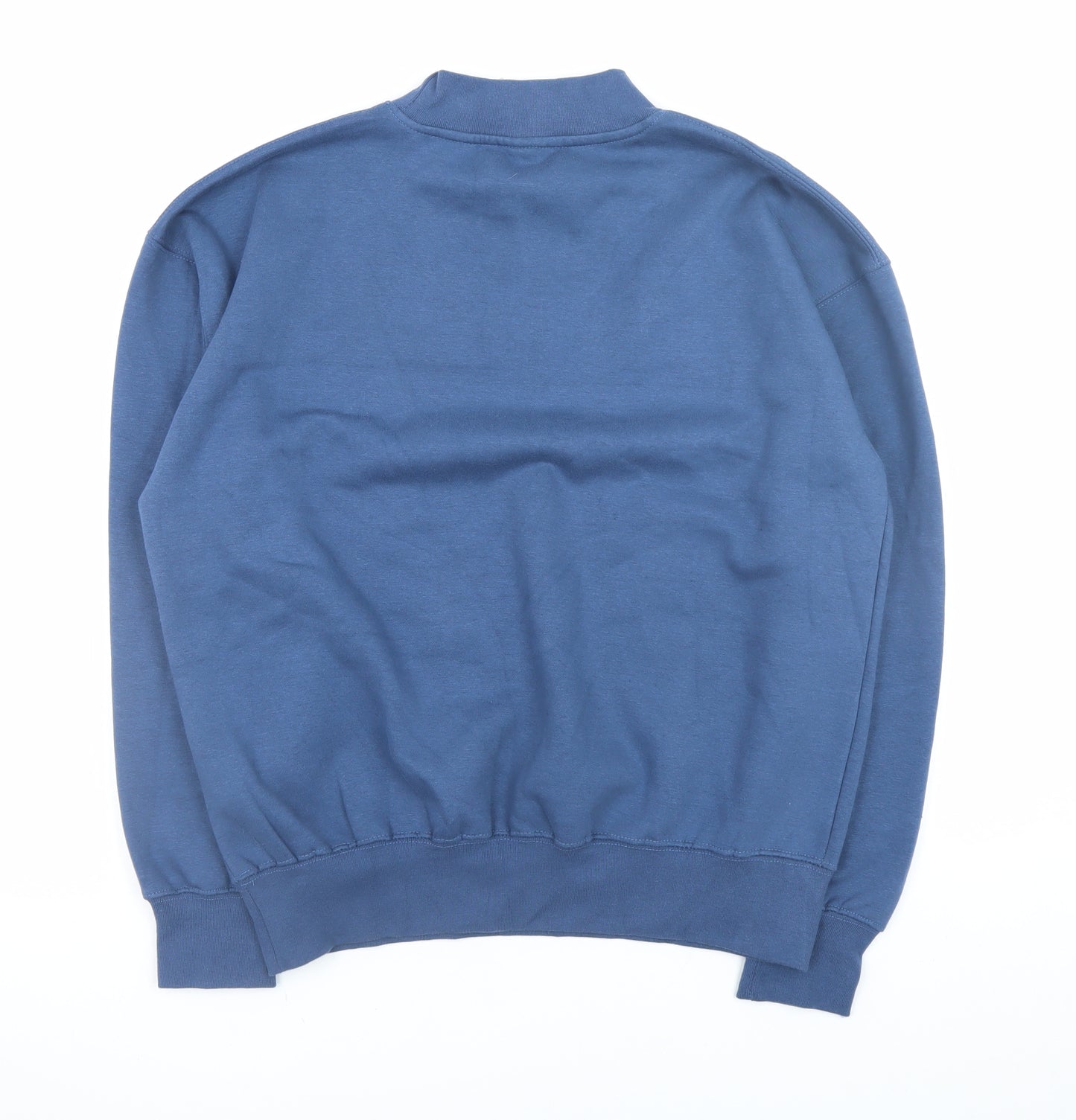 Branded Ltd Men's Blue Pullover Sweatshirt Size S Crew Neck Fleece Cotton Blend