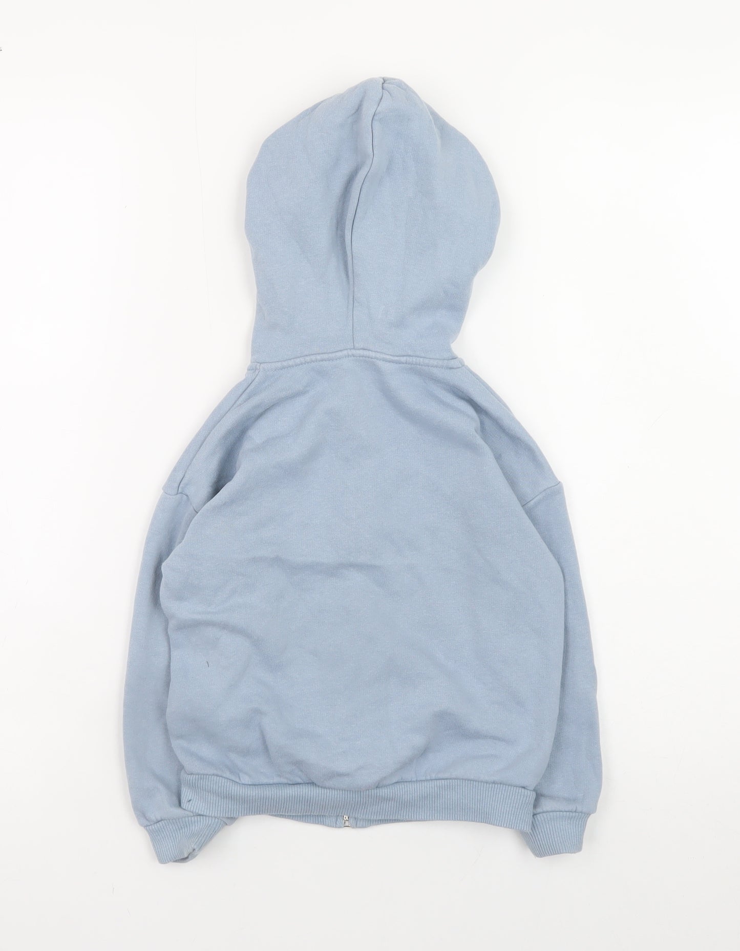 H&M Boys Blue Hooded Full Zip Cotton Blend Jacket 5-6 Years