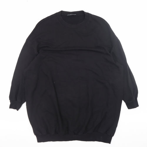 ASOS Design Women Black Size 8 Petite Crew Neck Pullover Sweatshirt