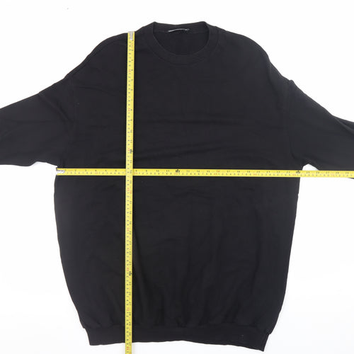 ASOS Design Women Black Size 8 Petite Crew Neck Pullover Sweatshirt