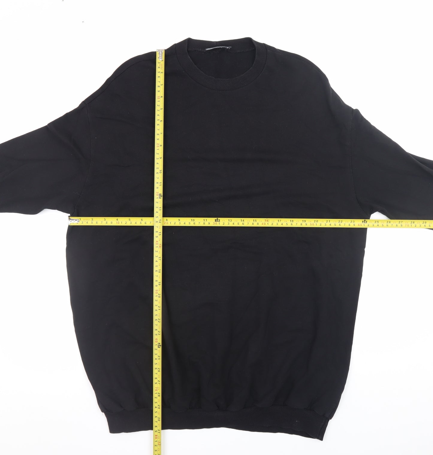 ASOS Design Women Black Size 8 Petite Crew Neck Pullover Sweatshirt