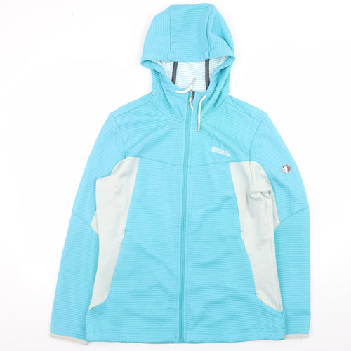 Regatta Women Blue Softshell Hooded Outdoor Jacket Size 12