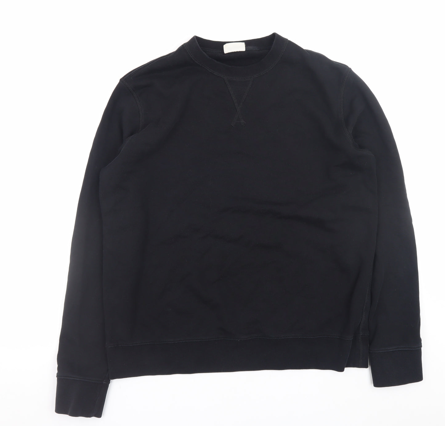 Marks and Spencer Men's Black L Pullover Crew Neck Cotton Sweatshirt