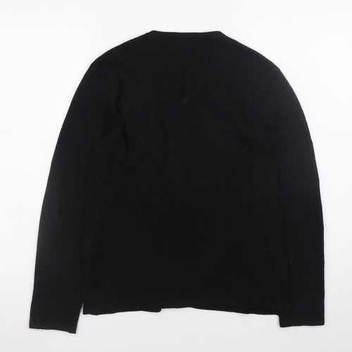 Bartolini Women's Black Merino Wool Blend Cardigan L