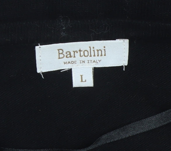 Bartolini Women's Black Merino Wool Blend Cardigan L
